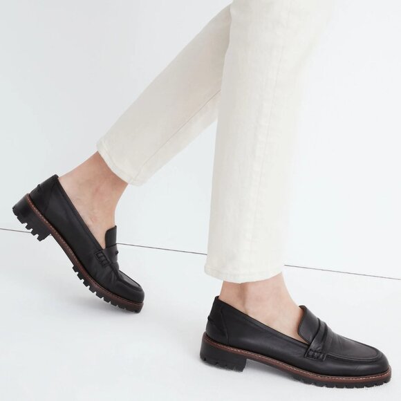 Madewell Shoes - Madewell The Corinne Lugsole Loafer Penny Leather Loafer Slip On Retro 90's